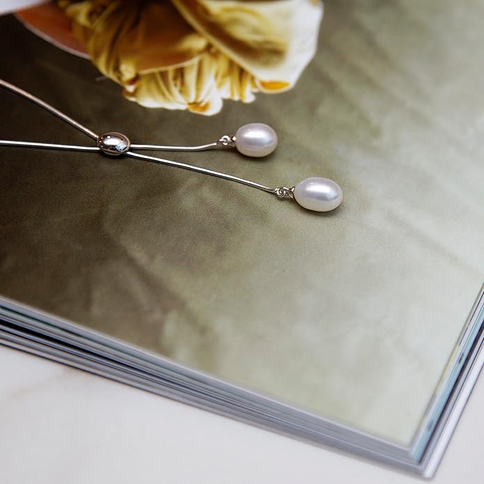 Sterling Silver Pearl Y-Drop Necklace