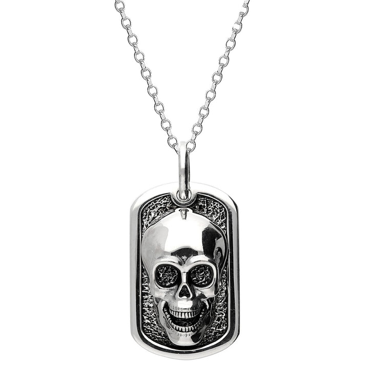 Men's Silver Skull Pendant