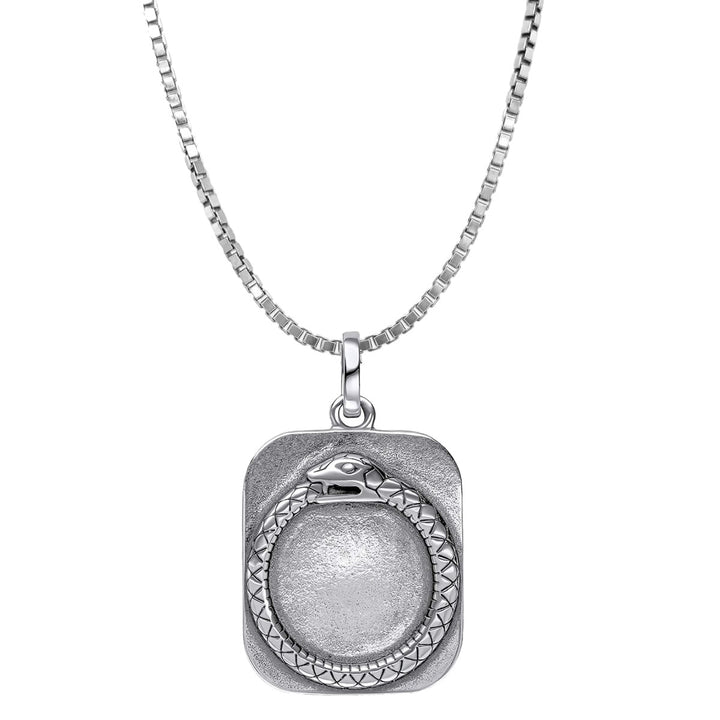 Men's Sterling Silver Ouroboros Snake Pendant
