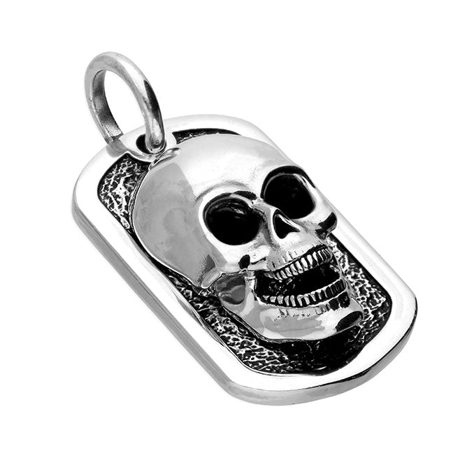 Men's Silver Skull Pendant