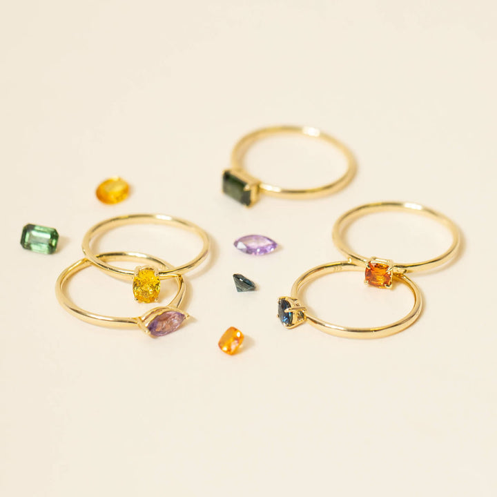 9ct Gold Yellow Sapphire Ring