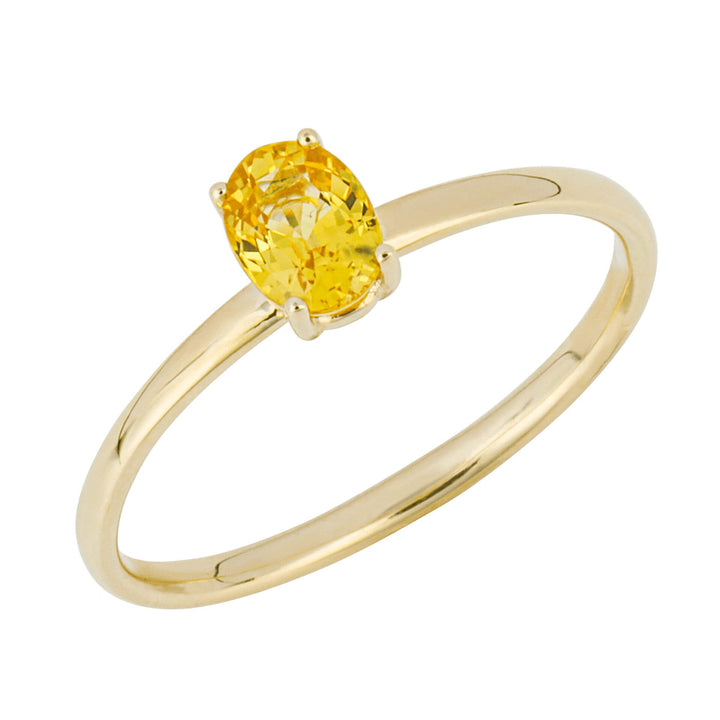 9ct Gold Yellow Sapphire Ring