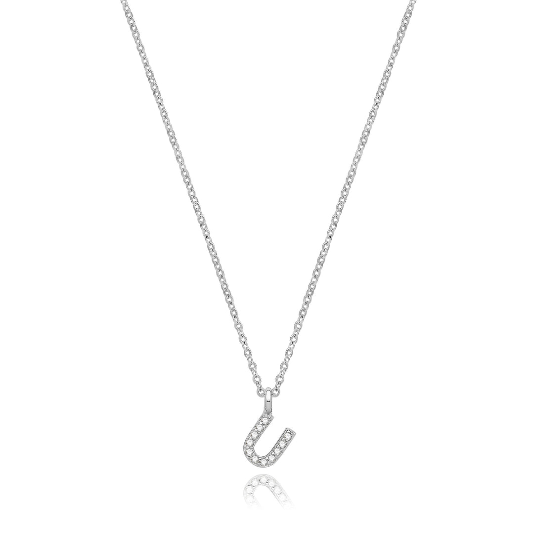 Sterling Silver Mini Initial Letter Necklace