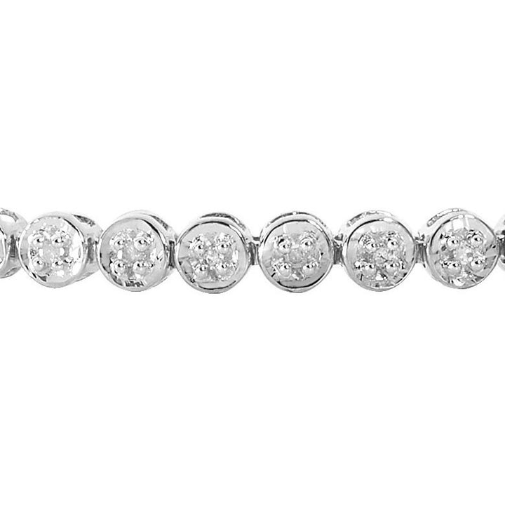 9ct White Gold 0.25ct Diamond Tennis Bracelet
