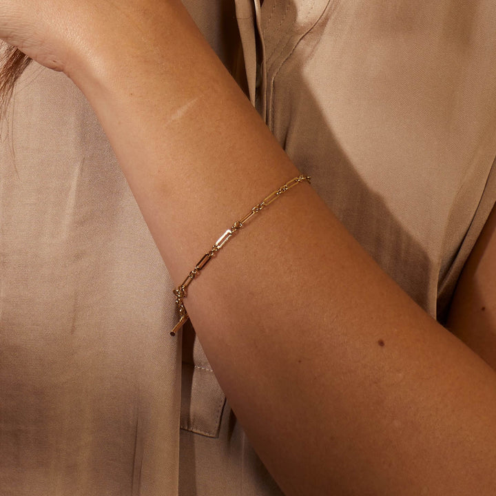 9ct Gold T-Bar Chain Bracelet