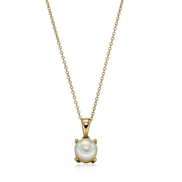 9ct Gold Pearl June Birthstone Pendant