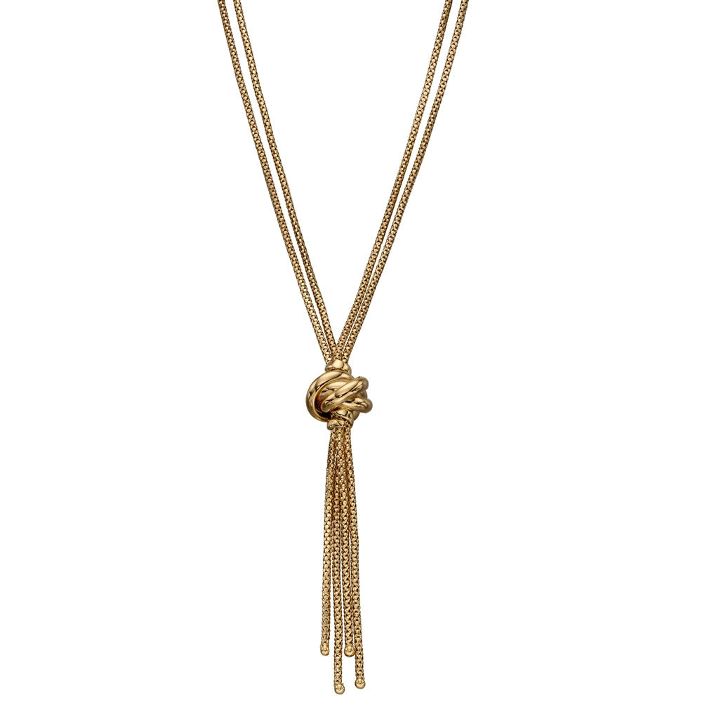 9ct Gold Tassel Rope Knot Necklace – Bijou Jewellery