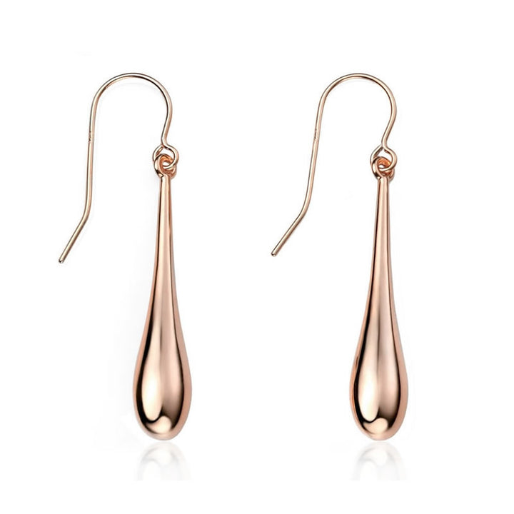 9ct Rose Gold Teardrop Earrings