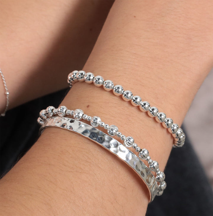 Sterling Silver Adjustable Ball Bracelet
