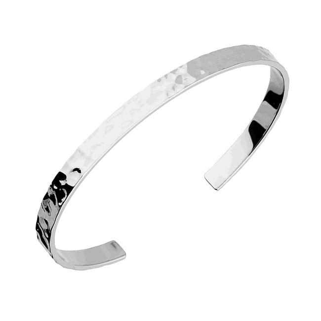 Silver hammered clearance bracelet