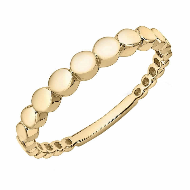 9ct Gold Graduated Bead Ring