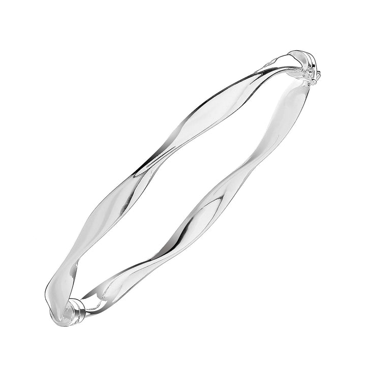 Sterling Silver Polished Twist Bangle