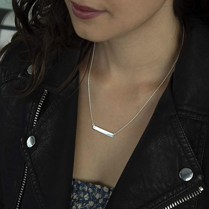 Sterling Silver Personalised Bar Necklace
