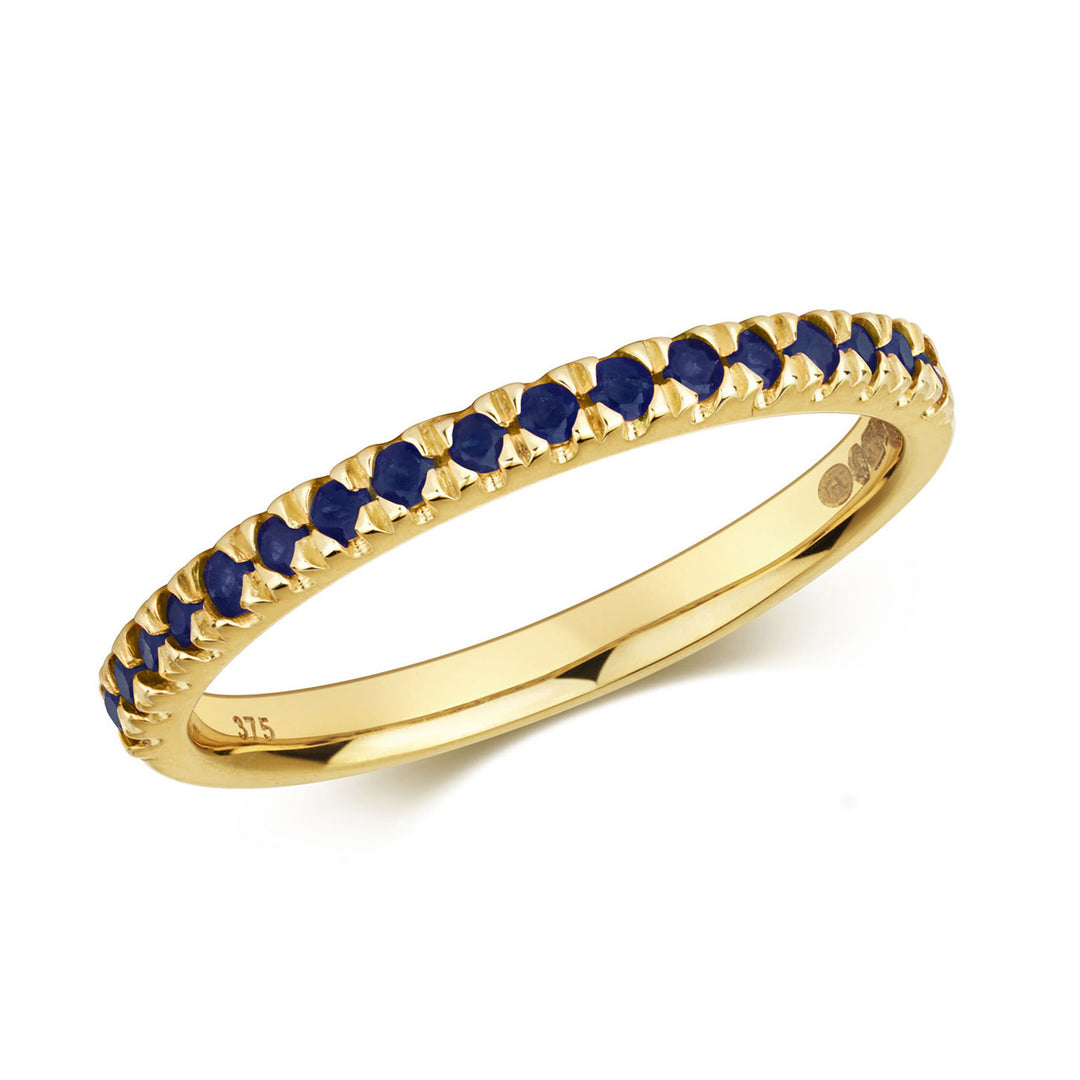 9ct Gold Sapphire Eternity Band Ring