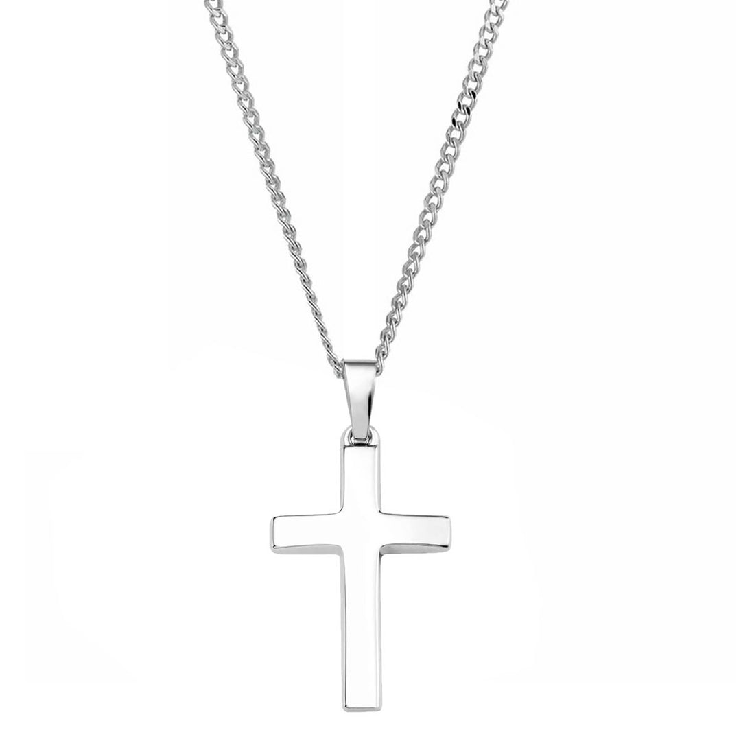 Men's Sterling Silver Cross Pendant Necklace