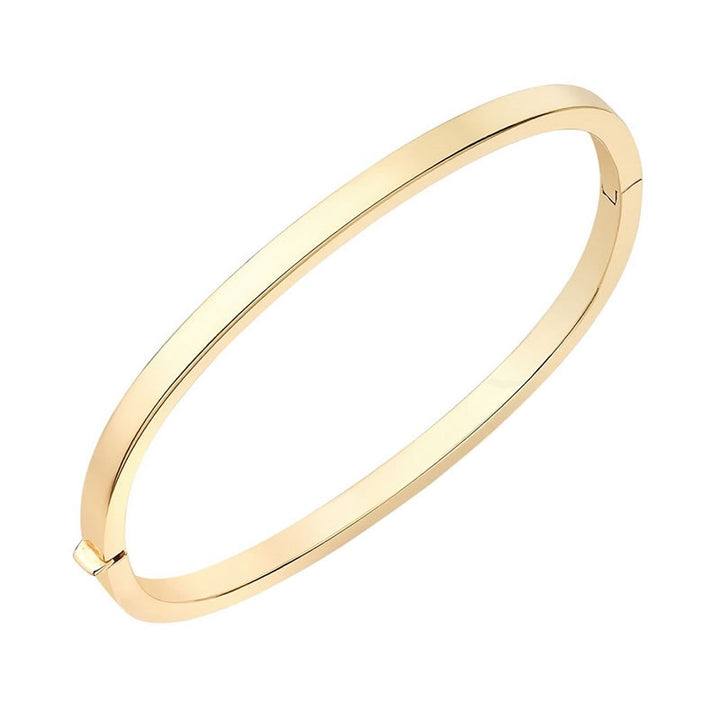 9ct Yellow Gold Squared Rectangular Bangle