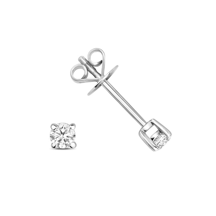 9ct White Gold 0.20ct Diamond Stud Earrings