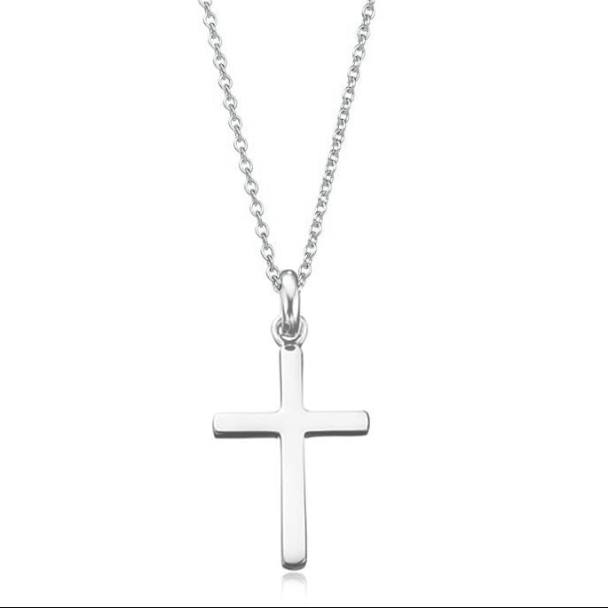 Women's Silver Cross Pendant Necklace