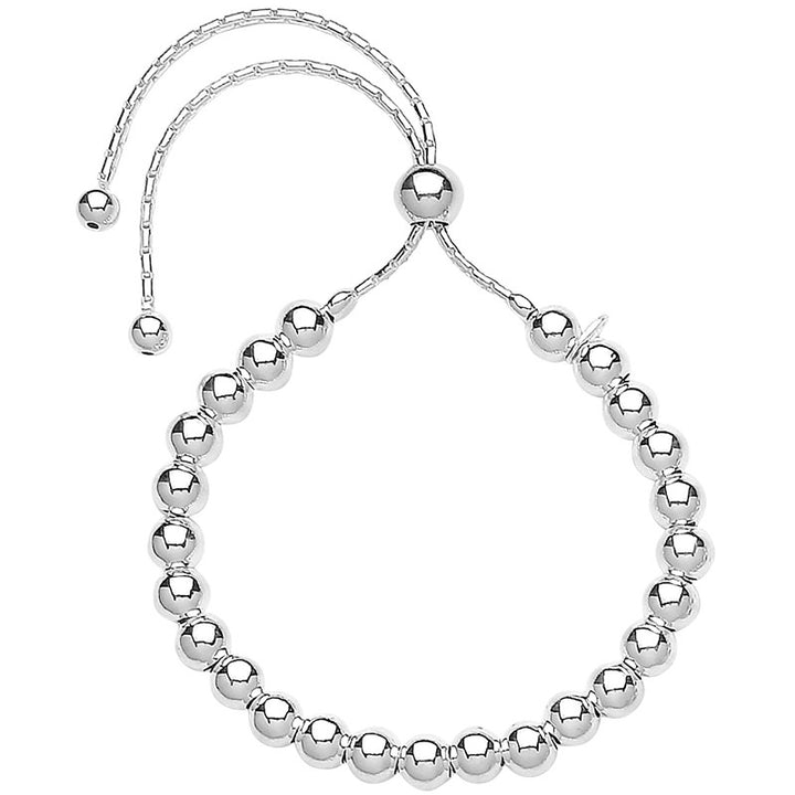 Sterling Silver Adjustable Ball Bracelet