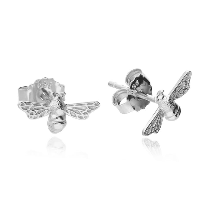 Sterling Silver Bee Stud Earrings