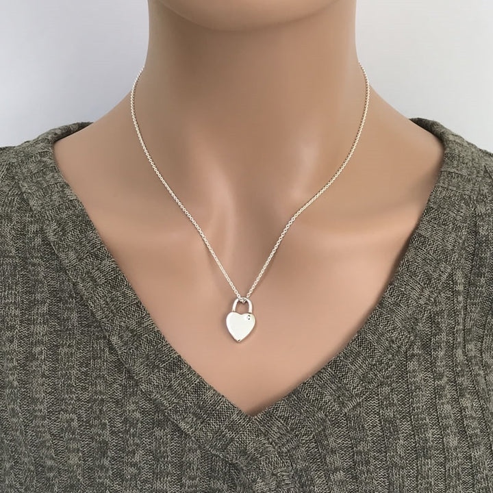 Love Locks | Silver Heart Padlock Necklace