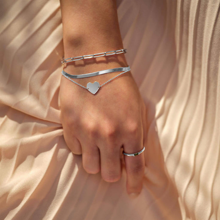 Sterling Silver Herringbone Bracelet