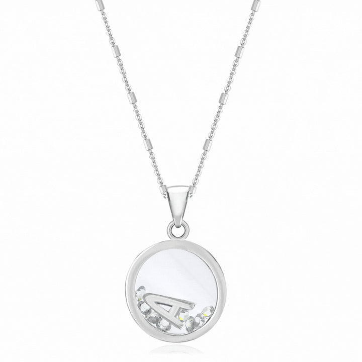 Sterling Silver Floating Treasures Initial Pendant