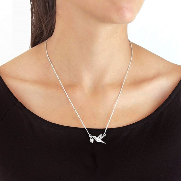 Sterling Silver Hummingbird Necklace