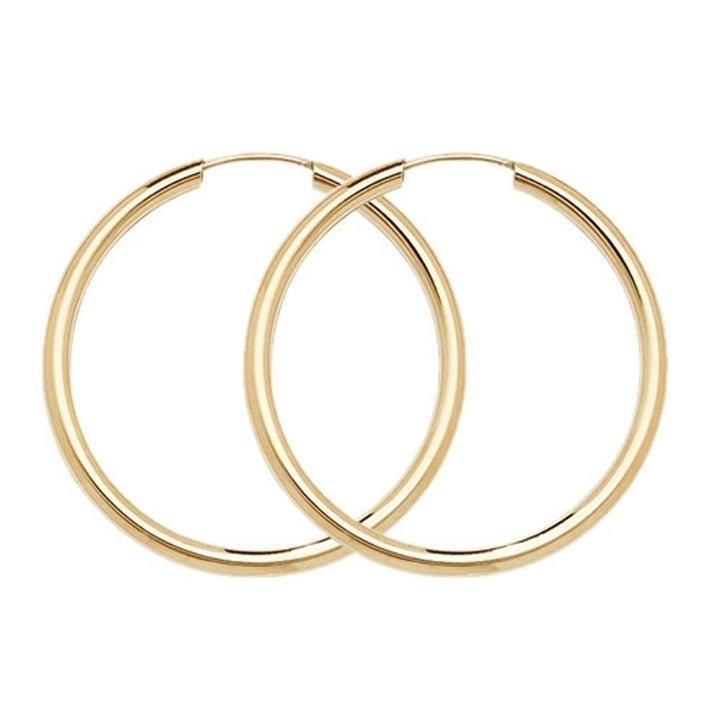 9ct Gold Sleeper Hoop Earrings 30mm
