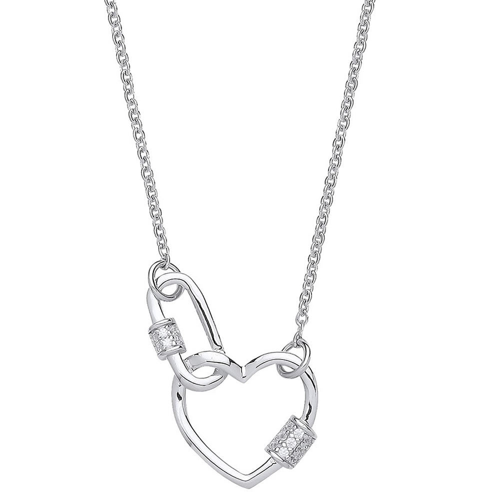 Heart chain link on sale necklace