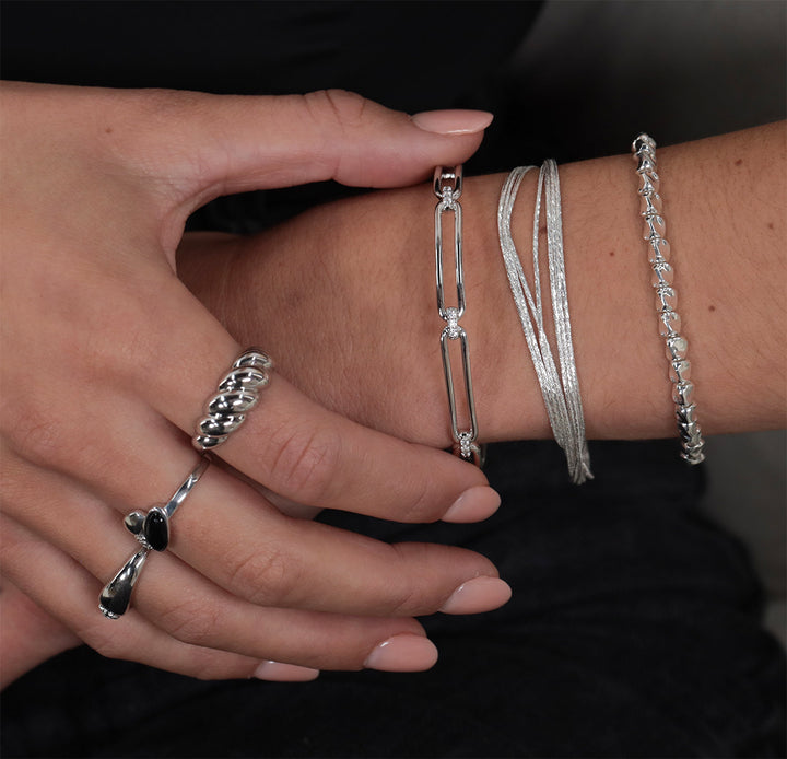 Sterling Silver Multi Strand Rope Bracelet