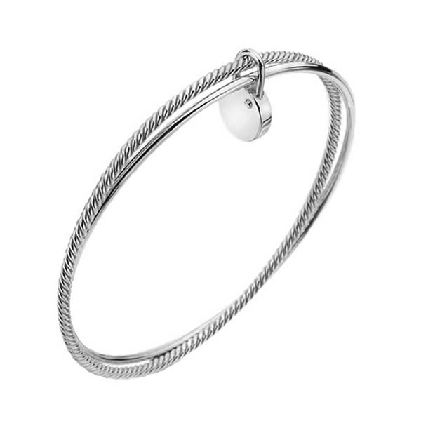 Love Locks Silver Padlock Duo Bangle