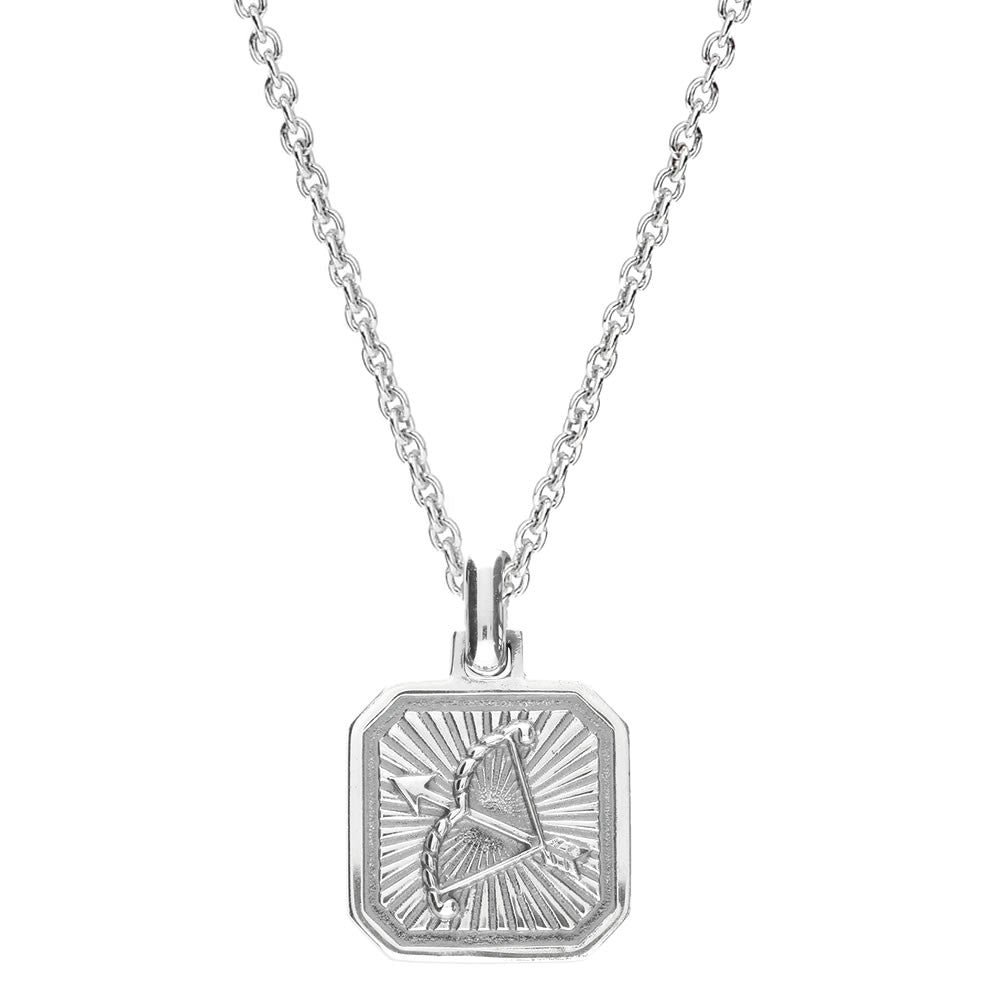 Men's Sterling Silver Sagittarius Zodiac Pendant