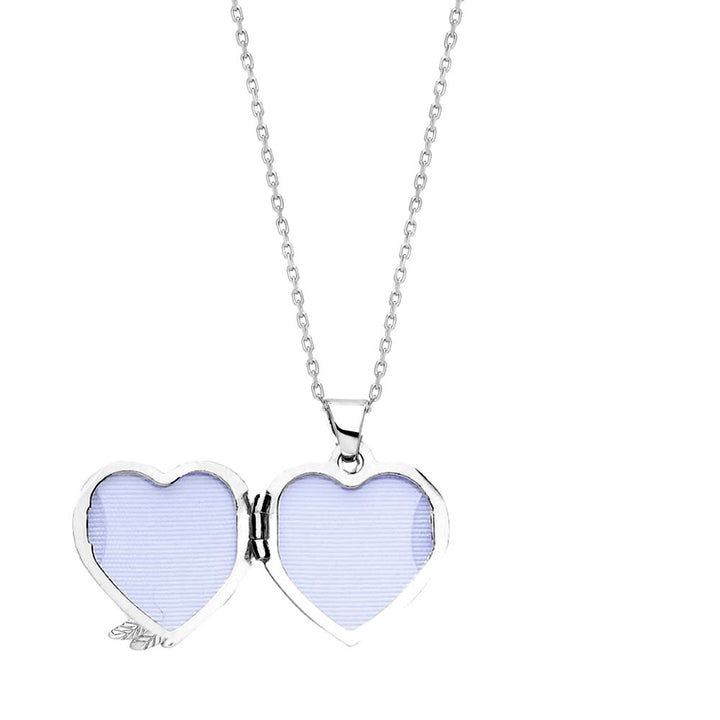 Sterling Silver Angel Wing Heart Locket