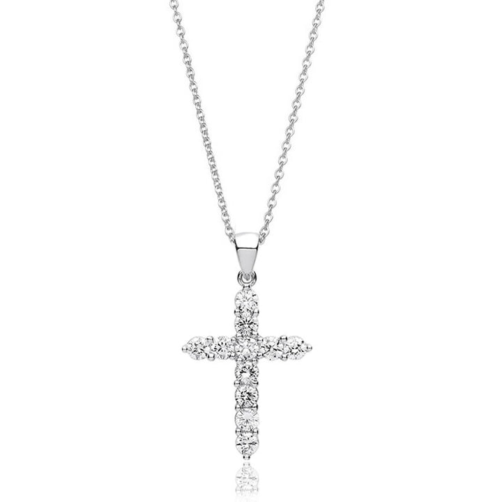 Sterling Silver Cubic Zirconia Cross Pendant