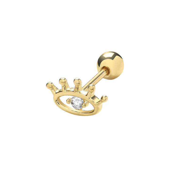 9ct Gold CZ Evil Eye Cartilage Stud Earring