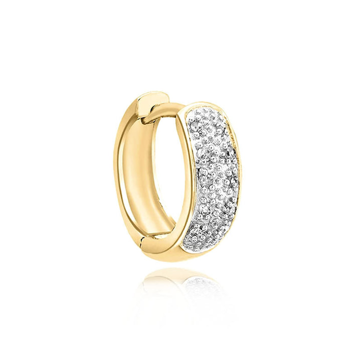 Men's 9ct Gold Diamond Huggie Hoop Earring