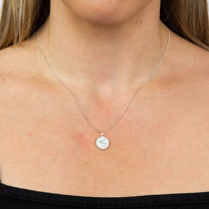 Sterling Silver Strength & Growth Disc Pendant