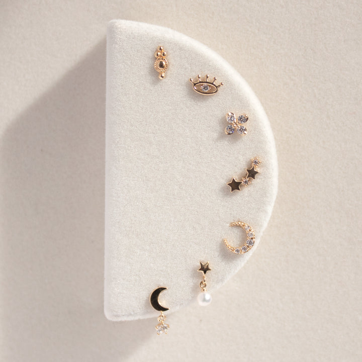 9ct Gold Cartilage Stud Earrings