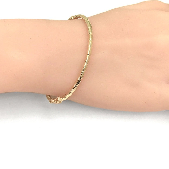 9ct Yellow Gold Bar Link Bangle