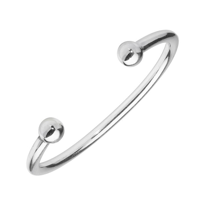 Men's Sterling Silver Solid Torque Bangle 1oz