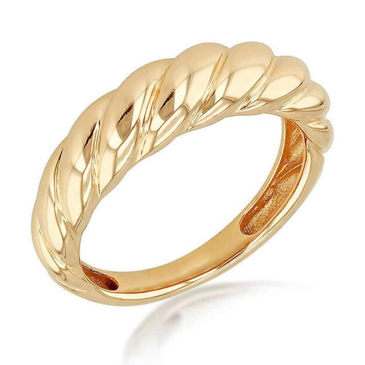 9ct Gold Twist Dome Ring