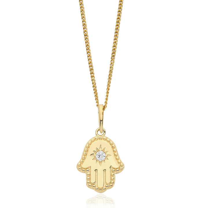 9ct Gold Hamsa Hand Protection Pendant