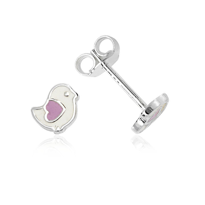 Children's Sterling Silver Bird Stud Earrings