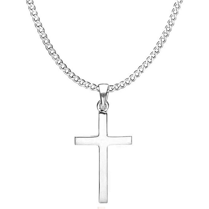 Men's Silver Large Cross Pendant