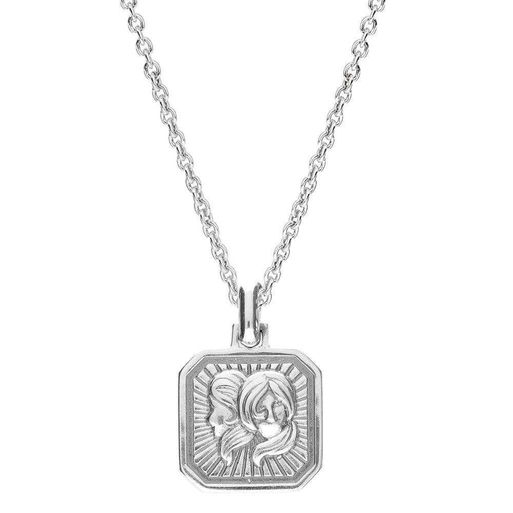 Men's Sterling Silver Pisces Zodiac Pendant