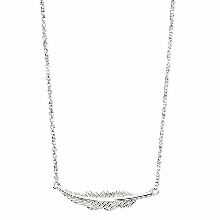 Sterling Silver Feather Necklace