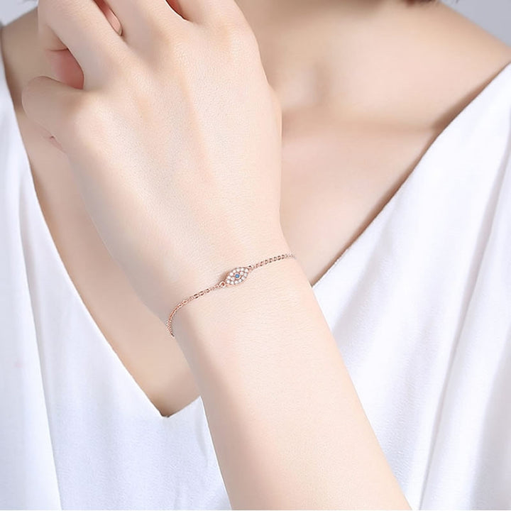 Rose Gold Evil Eye Protection Bracelet