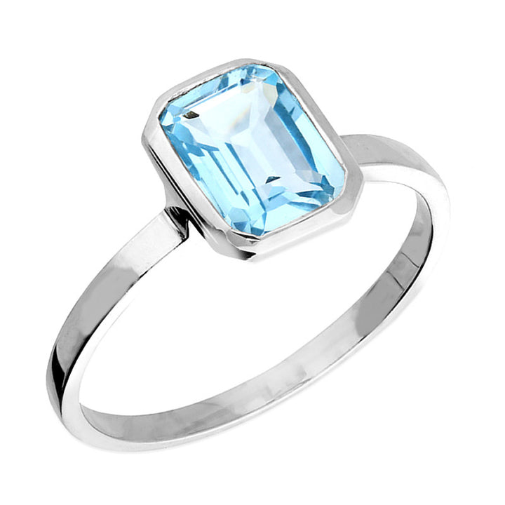 Sterling Silver Blue Topaz Ring