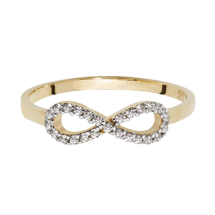 9ct Gold Cubic Zirconia Forever Infinity Ring